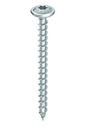 HECO TOPIX plus tornillos profesionales para construcción en madera 8,0 x 80 mm 50 piezas (61245) tornillo para madera totalmente roscado, cabeza con arandela, accionamiento en T, galvanizado azul, A3K