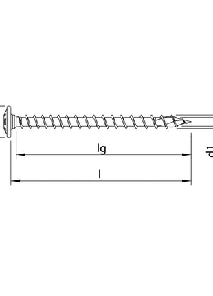 HECO TOPIX Vis à bois professionnelle plus 8,0 x 120 mm - 50 pièces (61270)