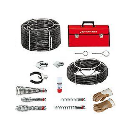 Macchina per la pulizia dei tubi Rothenberger R600 690 W 16 - 22 mm ( 19173 ) + set di utensili a spirale