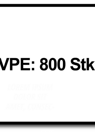 Vis à bois professionnelles HECO TOPIX plus 6,0 x 40 mm 800 pièces (4x 61013) vis à bois entièrement filetées, tête rondelle, entraînement en T, galvanisées bleues, A3K