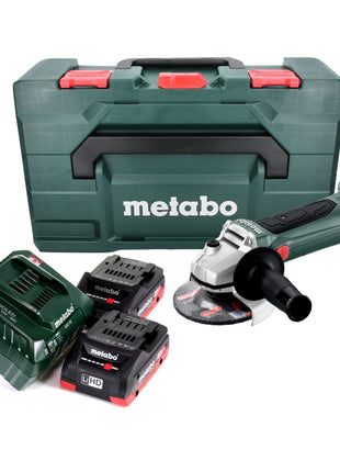 Metabo W 18 LTX 125 Akku Winkelschleifer 18 V 125 mm + 2x Akku 4,0 Ah + Ladegerät + metaBOX