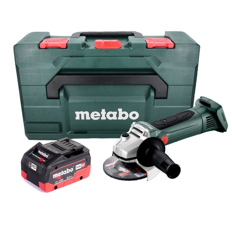 Meuleuse d'angle sur batterie Metabo W 18 LTX 125 18 V 125 mm + 1x batterie 8,0 Ah + metaBOX - sans chargeur