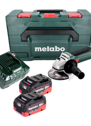 Metabo W 18 LTX 125 Akku Winkelschleifer 18 V 125 mm + 2x Akku 8,0 Ah + Ladegerät + metaBOX