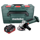 Metabo W 18 LTX 125 amoladora angular a batería 18 V 125 mm + 1x batería 10,0 Ah + metaBOX - sin cargador