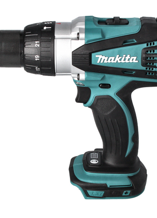 Taladro percutor inalámbrico Makita DHP 458 Z 18 V 91 Nm + juego de brocas de 40 piezas - sin batería, sin cargador