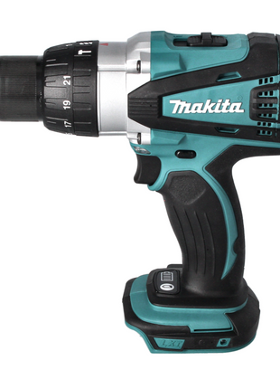 Makita DHP 458 Z Perceuse-visseuse à percussion sans fil 18 V 91 Nm + Jeu d'embouts - 100 pièces - sans batterie, sans chargeur