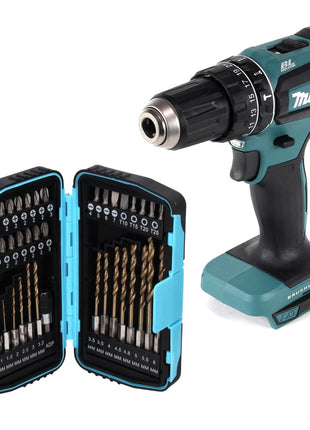 Makita DHP 485 Z Akku Schlagbohrschrauber 18 V 50 Nm Brushless + 40 tlg. Bit Bohrer Set - ohne Akku, ohne Ladegerät