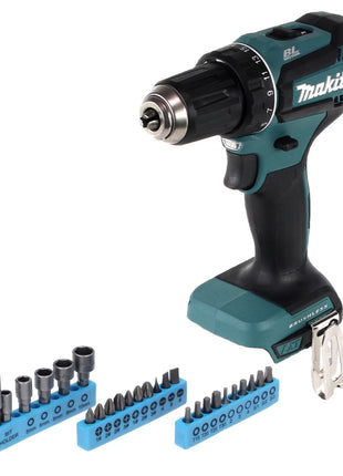 Makita DDF 485 Z Akku Bohrschrauber 18 V 50 Nm Brushless + 26 tlg. Bit Steckschlüssel Set - ohne Akku, ohne Ladegerät