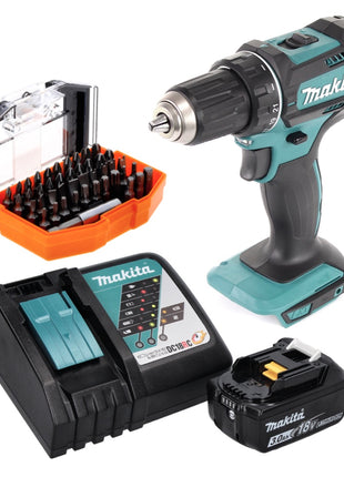 Makita DDF 482 RF1 Perceuse-visseuse sans fil 62Nm 18V  + 1x Batterie 3,0Ah + Chargeur + Set d'embouts - 44 pcs.