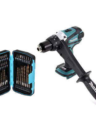 Makita DDF 458 Z Akku Bohrschrauber 18 V 91 Nm + 40 tlg. Bit Bohrer Set - ohne Akku, ohne Ladegerät