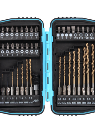 Makita DDF 458 Z Perceuse-visseuse sans fil 18 V, 91 Nm + Set de forets et embouts, 40 pcs. - sans batterie, sans chargeur