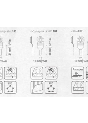 FEIN Combo Starlock Mini Cut 3 tlg. ( 35222967090 ) E-Cut Long Life Sägeblatter & HM Feile - Toolbrothers