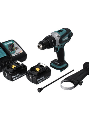 Makita DHP 458 RF Akku Schlagbohrschrauber 18 V 91 Nm + 2x Akku 3,0 Ah + Ladegerät