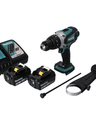 Makita DHP 458 RM Akku Schlagbohrschrauber 18 V 91 Nm + 2x Akku 4,0 Ah + Ladegerät