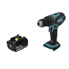 Taladro percutor inalámbrico Makita DHP 456 F1 18 V 50 Nm + 1x batería 3,0 Ah - sin cargador