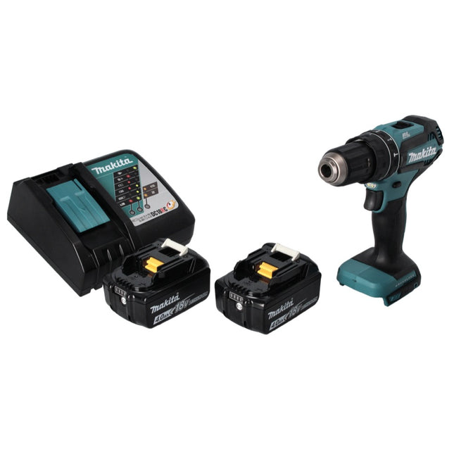 Makita DHP 485 RM Akku Schlagbohrschrauber 18 V 50 Nm Brushless + 2x Akku 4,0 Ah + Ladegerät