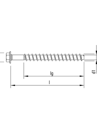 HECO MULTI MONTI plus SS anclaje de tornillo 12,0 x 120 mm 25 piezas (48413) tornillo para hormigón, cabeza hexagonal, galvanizado azul, A2K