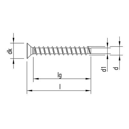 HECO MULTI MONTI plus F Schraubanker 5,0 x 50 mm 200 Stück ( 54266 ) Betonschraube, Senkkopf, T-Drive, verzinkt blau, A2K - Toolbrothers