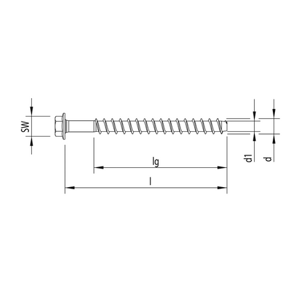 HECO MULTI MONTI plus SS Schraubanker 12,0 x 80 mm 100 Stück ( 4x 48407 ) Betonschraube, Sechskantkopf, verzinkt blau, A2K