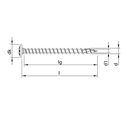 HECO TOPIX plus Profi Holzbauschraube 8,0 x 120 mm 200 Stück ( 4x 61270 ) Vollgewinde Holzschraube, Tellerkopf,  T-Drive, verzinkt blau, A3K