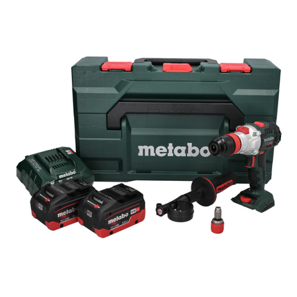Metabo SB 18 LTX BL Q I Trapano a percussione a batteria 18 V 130 Nm brushless + 2x batteria ricaricabile 5,5 Ah + caricabatterie + metaBOX