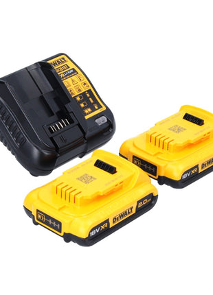 DeWalt DCD 778 D2T Perceuse-Visseuse à percussion 18 V 65 Nm sans balai + 2x Batteries 2.0 Ah + Chargeur + Coffret TSTAK