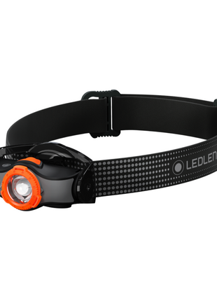 Ledlenser MH5 LED Lampe frontale 400 lm IPX4 Noir / Orange ( 502143 ) + 1x Batterie + Câble de charge