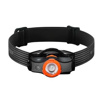 Ledlenser MH5 LED Stirnlampe 400 lm IPX4 Schwarz / Orange ( 502143 ) + 1x Akku + 1x Ladekabel