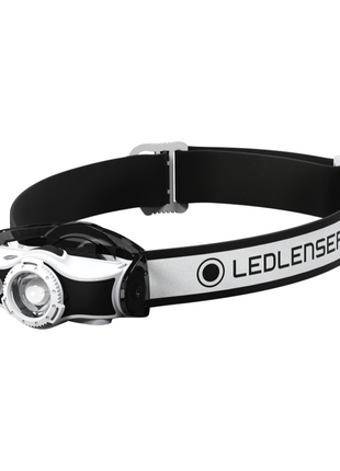 Ledlenser MH5 LED Lampe frontale 400 lm IPX4 Blanc/Noir ( 502146 ) + 1x Batterie + Câble de charge