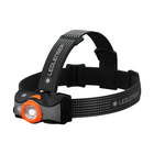 Ledlenser MH7 LED Lampe frontale 600 lm IPX4 Noir / Orange ( 502153 ) + 1x Batterie + Câble de charge