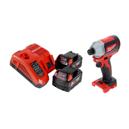 Milwaukee M18 BLID2-502FC Akku Schlagschrauber 18 V 180 Nm 1/4" Brushless + 2x Akku 5,0 Ah + Ladegerät - Toolbrothers