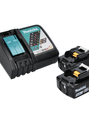 Makita DHP 484 RT W akumulatorowa wiertarko-wkrętarka udarowa 18 V 54 Nm bezszczotkowa biała + 2x akumulator 5,0 Ah + ładowarka