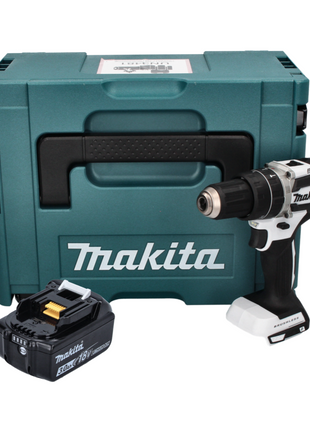 Makita DHP 484 F1J W Akku Schlagbohrschrauber 18 V 54 Nm Brushless Weiß + 1x Akku 3,0 Ah + Makpac - ohne Ladegerät