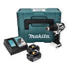 Makita DHP 484 RMJ W Akku Schlagbohrschrauber 18 V 54 Nm Brushless Weiß + 2x Akku 4,0 Ah + Ladegerät + Makpac