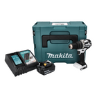 Makita DHP 484 RT1J W Akku Schlagbohrschrauber 18 V 54 Nm Brushless Weiß + 1x Akku 5,0 Ah + Ladegerät + Makpac