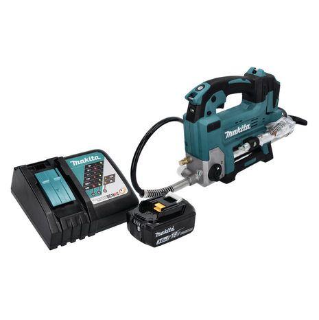 Makita DGP 180 RF1 Pistolet graisseur sans fil 18 V 690 bar + 1x Batterie 3,0 Ah + Chargeur