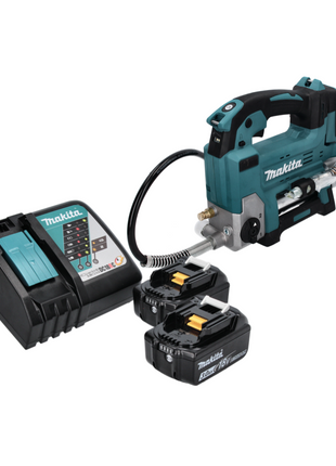 Makita DGP 180 RF Pistolet graisseur sans fil 18 V 690 bar + 2x Batteries 3,0 Ah + Chargeur