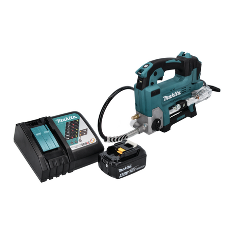 Ingrassatore a batteria Makita DGP 180 RM1 18 V 690 bar + 1 batteria ricaricabile 4,0 Ah + caricabatterie