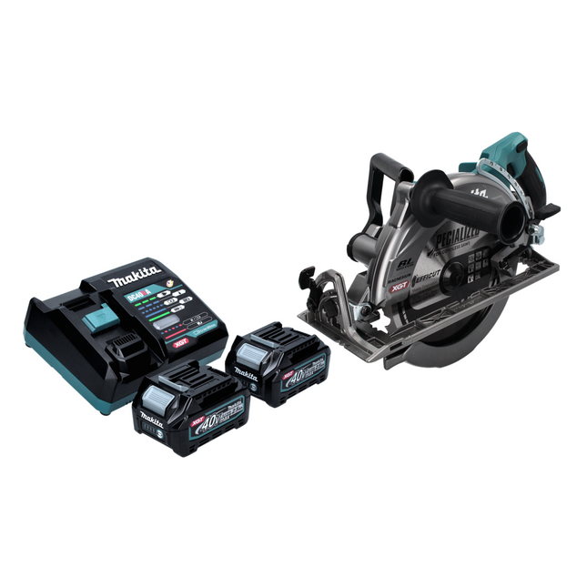 Makita RS 002 GD2 Sega circolare a batteria 40 V max. 260 mm brushless + 2x batteria ricaricabile 2,5 Ah + caricatore