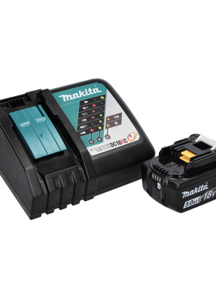 Makita DSL 800 RT1X ponceuse à long col sans balais 18 V 225 mm + 1x batterie 5,0 Ah + chargeur + accessoires + sac