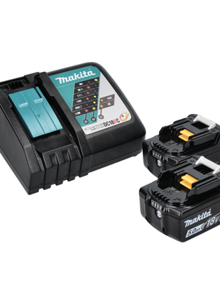 Makita DSL 800 RTX Akku Langhalsschleifer 18 V 225 mm Brushless + 2x Akku 5,0 Ah + Ladegerät + Zubehör + Tasche