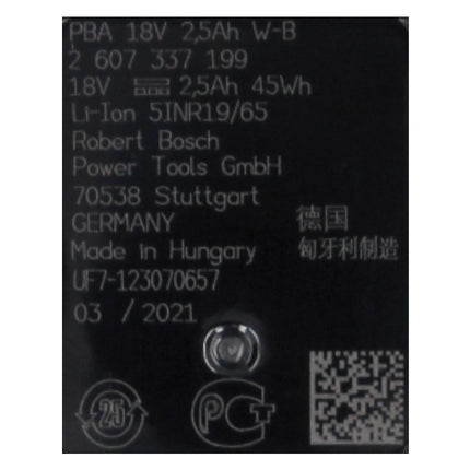 Bosch Starter Set 18 V con: 1x Batteria PBA 2,5 Ah + Caricabatterie AL 1830 ( 1600A00K1P ) Home & Garden System POWER FOR ALL