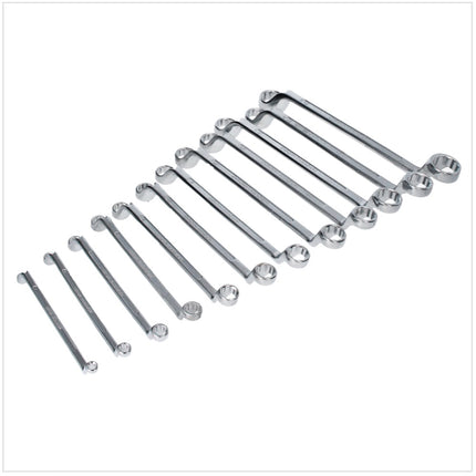 BGS technic Set di 12 Chiavi a doppio anello, a gomito SW 6 x 7 - 30 x 32 mm ( 1214 )