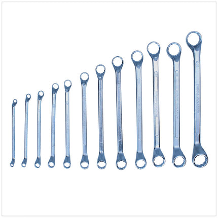 BGS technic Set di 12 Chiavi a doppio anello, a gomito SW 6 x 7 - 30 x 32 mm ( 1214 )