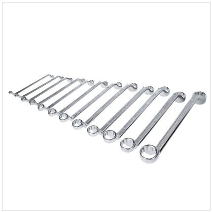 BGS technic Set di 12 Chiavi a doppio anello, a gomito SW 6 x 7 - 30 x 32 mm ( 1214 )