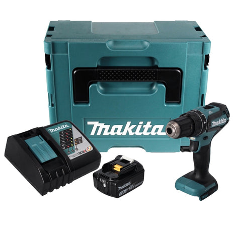 Makita DHP 485 RF1J trapano a percussione a batteria 18 V 50 Nm senza spazzole + 1x batteria ricaricabile 3,0 Ah + caricabatterie + Makpac