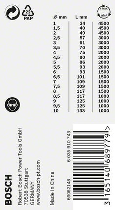 Bosch Pro Box Metallbohrer Set HSS-G - 19 - teilig 1 - 10 mm ( 2608587013 ) - Toolbrothers