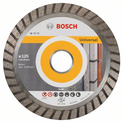 Bosch Standard Universal Turbo Diamant Trennscheibe 125 mm 1 Stk. ( 2608602394 ) Beton Aufnahme 22,23 mm - Toolbrothers