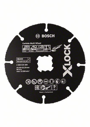 Bosch X-LOCK Disco da taglio Carbide Multiwheel 125x1x22,23mm ( 2608619284 )