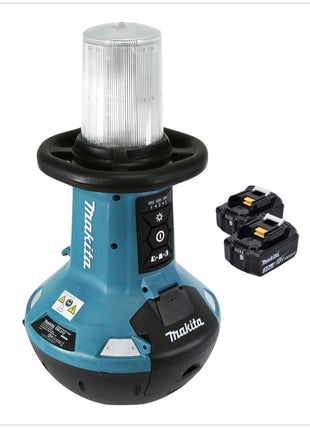 Makita DML 810 F Akumulatorowy naświetlacz LED 18 / 36 V ( 2 x 18 V ) 5500 lm IP54 + 2x akumulator 3,0 Ah - bez ładowarki